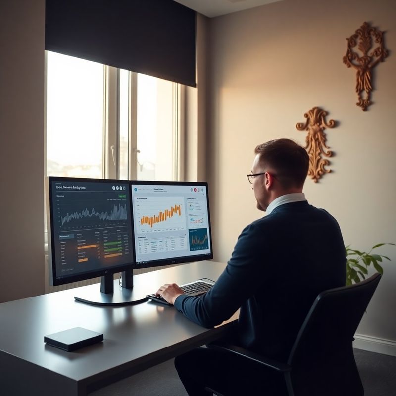 Dva specialisté nad analytickým dashboardem v olomoucké kanceláři